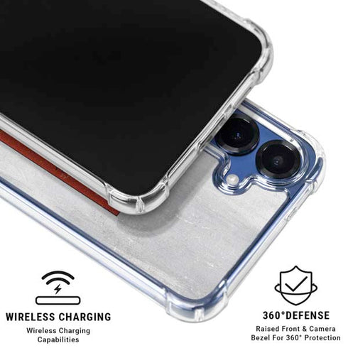 Poland Flag Distressed Galaxy S25 Clear Case